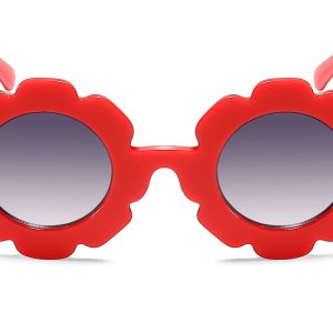 K018GR - Kids Flower Sunglasses for Girls - Image 4