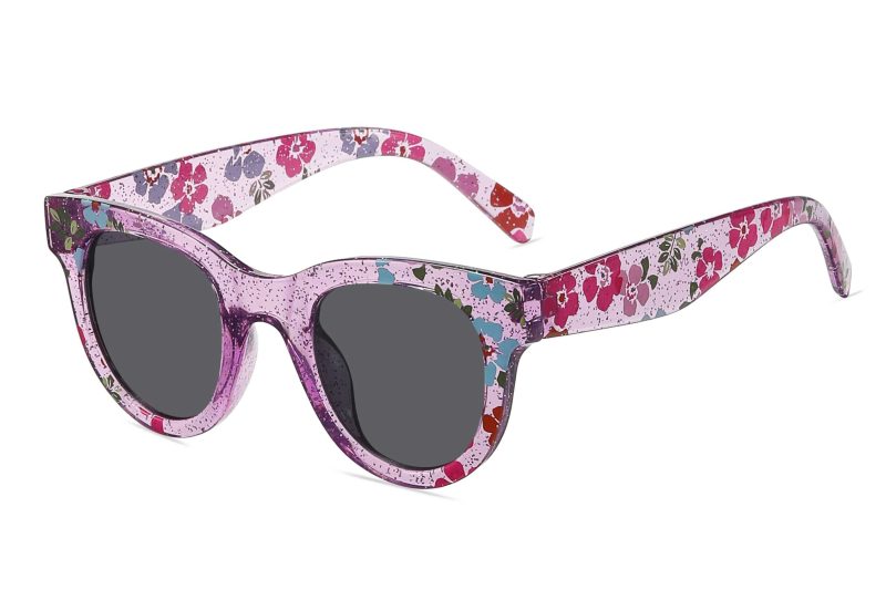 K025SD - Kids Cat-Eye Flower Sunglasses for Girls - Image 7