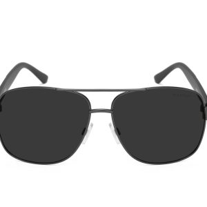 P456P - Square Aviator Polarized Sunglasses w/ Carbon Fiber Print - Image 4