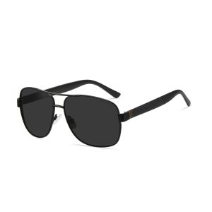 P456P - Square Aviator Polarized Sunglasses w/ Carbon Fiber Print - Image 5