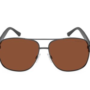 P456P - Square Aviator Polarized Sunglasses w/ Carbon Fiber Print - Image 8