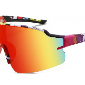K030TRV - Kids Comic Sport Shield Sunglasses for Boys & Girls