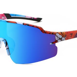 K030TRV - Kids Comic Sport Shield Sunglasses for Boys & Girls - Image 3