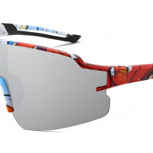 K030TRV - Kids Comic Sport Shield Sunglasses for Boys & Girls - Image 7