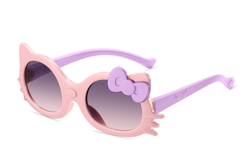 K036GR - Kids Cute Cat Sunglasses for Girls - Image 3