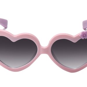K038GR - Kids Heart-Shaped Sunglasses for Girls - Image 2