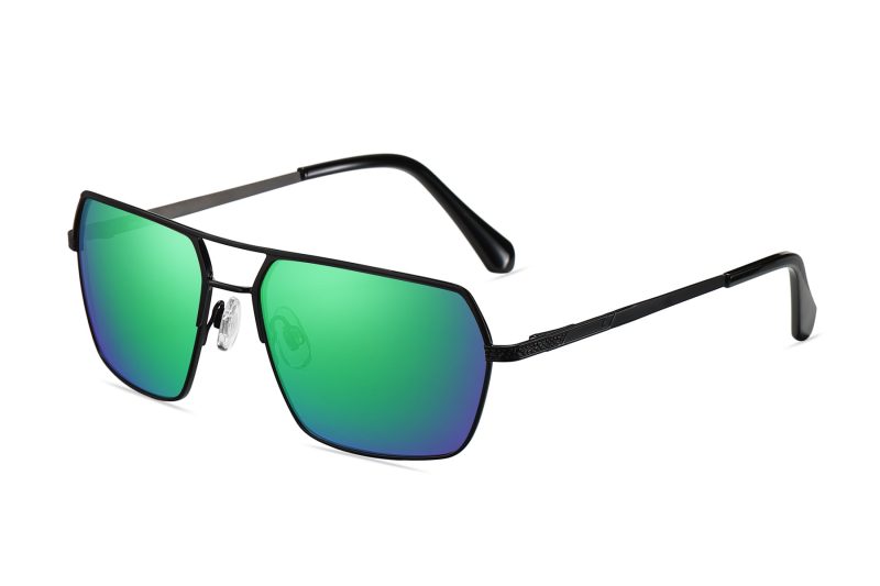 P493RV - Rectangular Color Mirrored Sunglasses - Image 5