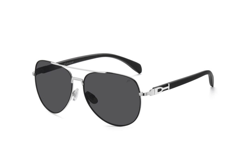 P499P - Polarized Aviator Wood Print Sunglasses - Image 7