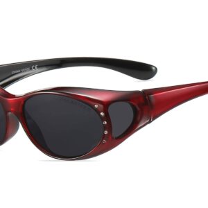 C466RP - Polarized Cover Overs Sunglasses w/ Rhinestone