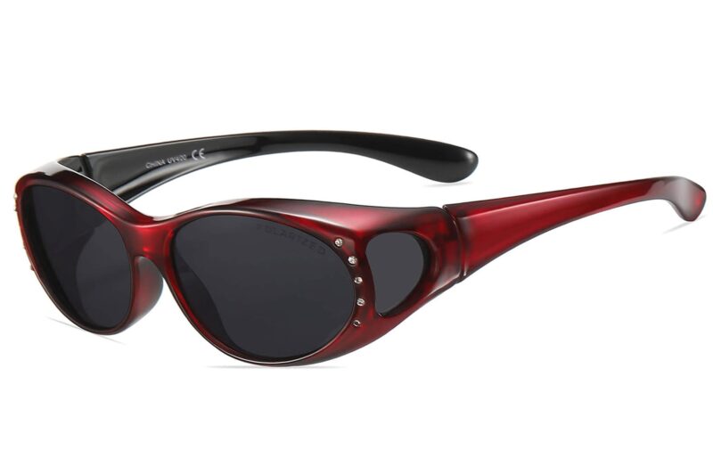 C466RP - Polarized Cover Overs Sunglasses w/ Rhinestone
