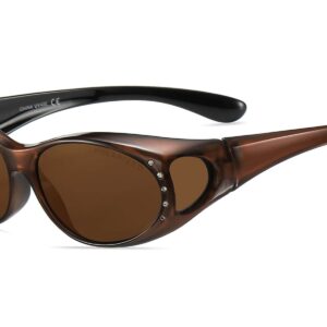 C466RP - Polarized Cover Overs Sunglasses w/ Rhinestone - Image 3