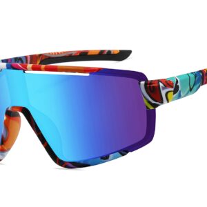 C577RV- Sport Shield Sunglasses w/ Premium Lens