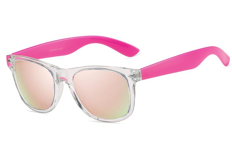 D263NRV - Classic Crystal/Neon Frame Sunglasses - Image 5