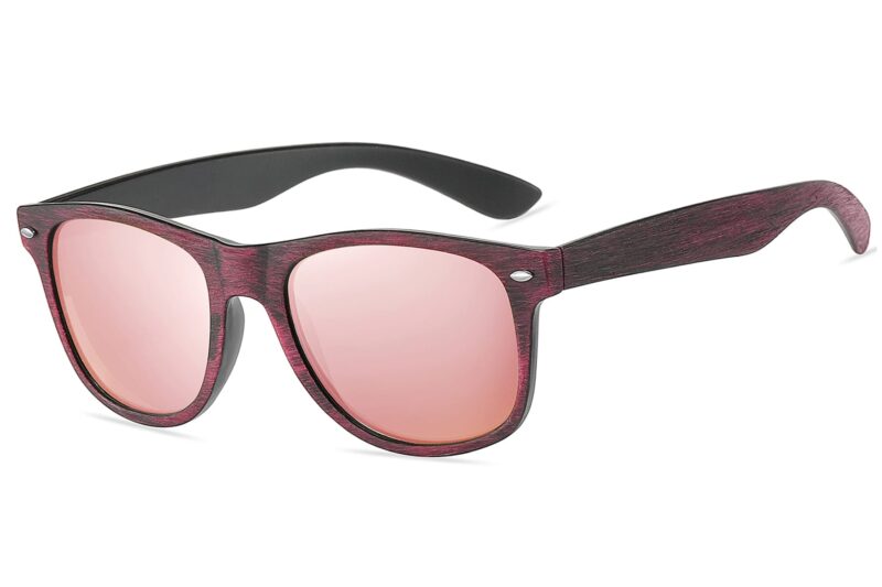 D263WRV - Classic Wood Print Sunglasses - Image 7