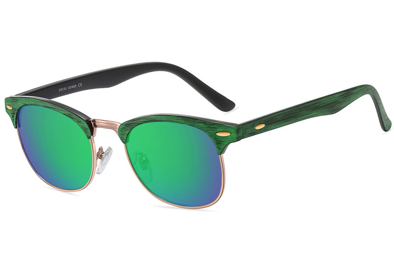 D514WRV - Classic Wood Print Sunglasses - Image 7