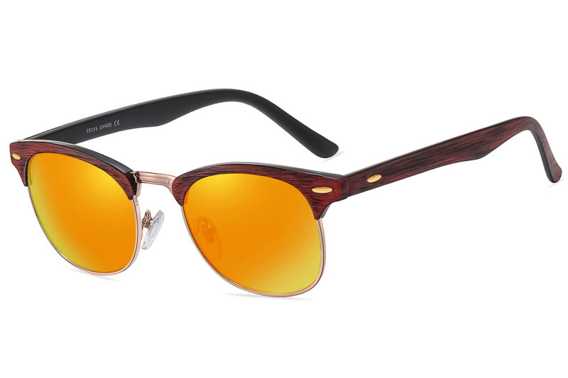 D514WRV - Classic Wood Print Sunglasses - Image 9