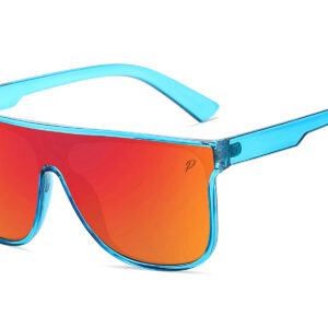 D701PRVX - Flat Top Shield Sunglasses w/ Premium Lens