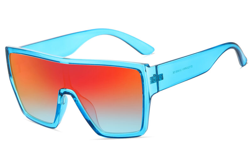 D702GRRV - Flat Top Trendy Sunglasses w/ Premium Lens