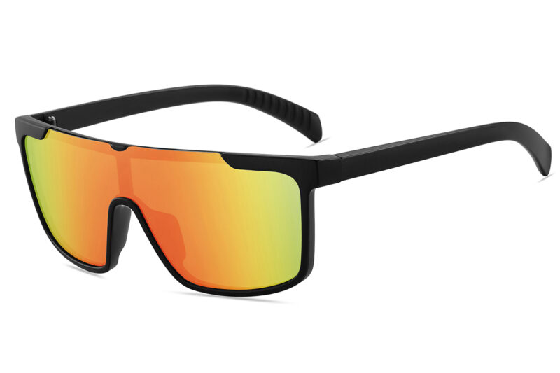 D713RVX - Flat Top Shield Sunglasses w/ Premium Lens