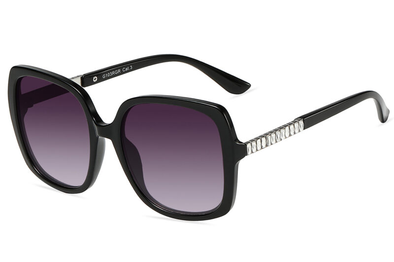 G103RGR - Women's Oversized Rhinestone Sunglasses - Image 3