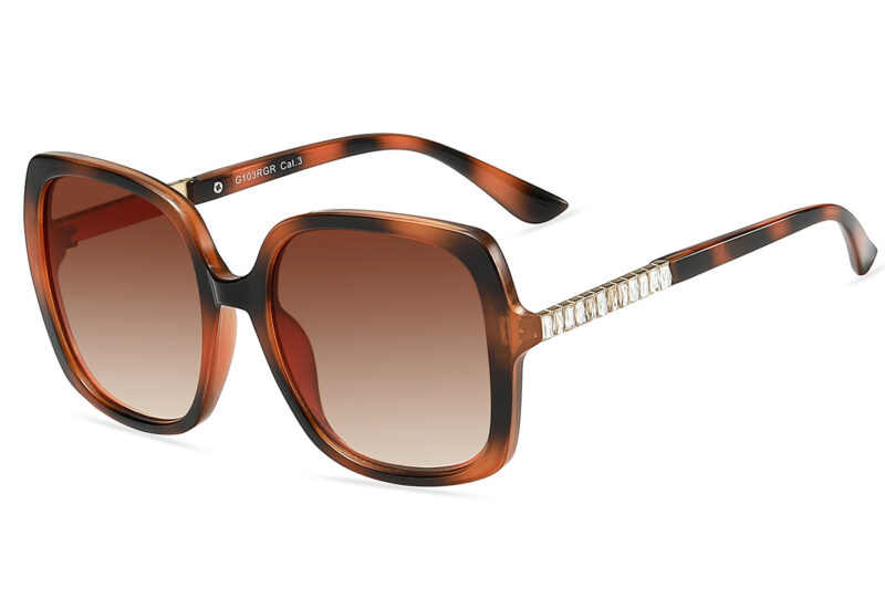G103RGR - Women's Oversized Rhinestone Sunglasses - Image 5