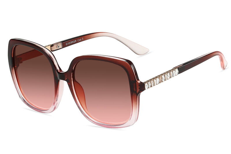 G103RGR - Women's Oversized Rhinestone Sunglasses - Image 7