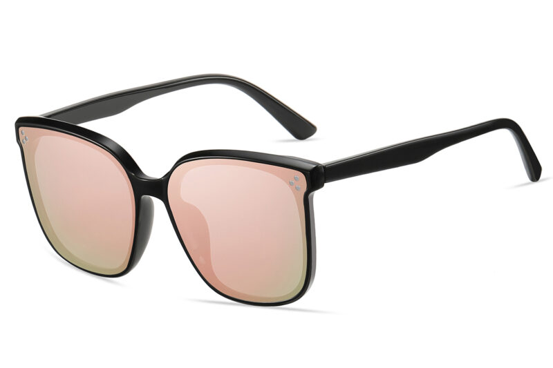 G107RV - Women's Squared Cat-Eye Sunglasses w/ Infinity Lens
