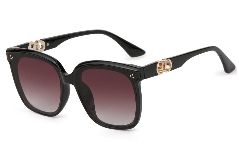G118SD - Women's Squared Cat-Eye Sunglasses w/ Infinity Lens