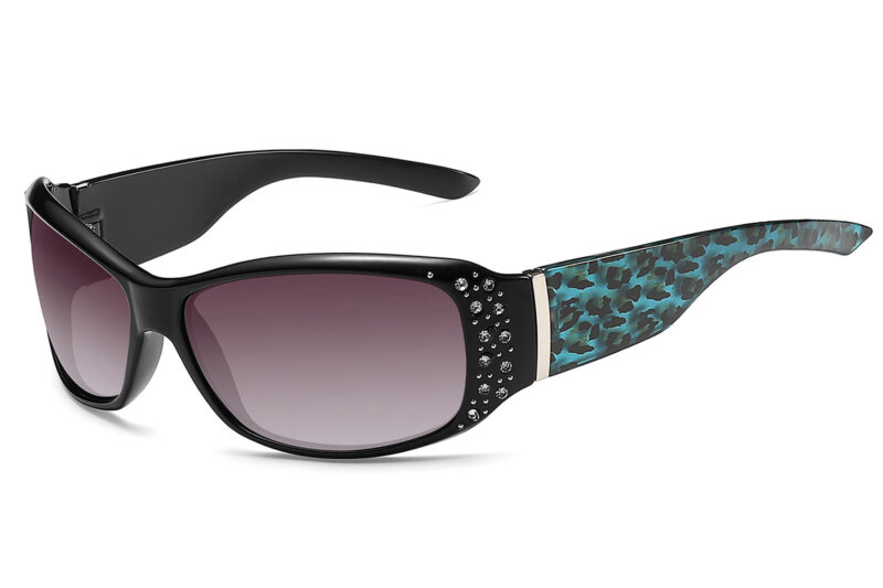 G237APRGR - Women's Animal Print Sunglasses w/ Rhinestone - Image 3