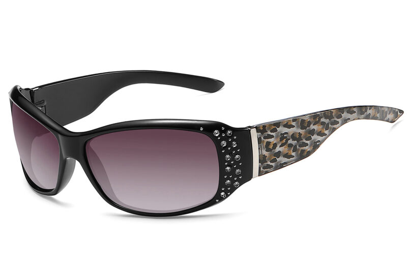 G237APRGR - Women's Animal Print Sunglasses w/ Rhinestone - Image 7