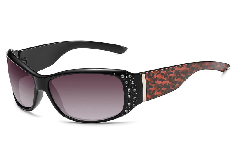 G237APRGR - Women's Animal Print Sunglasses w/ Rhinestone - Image 9