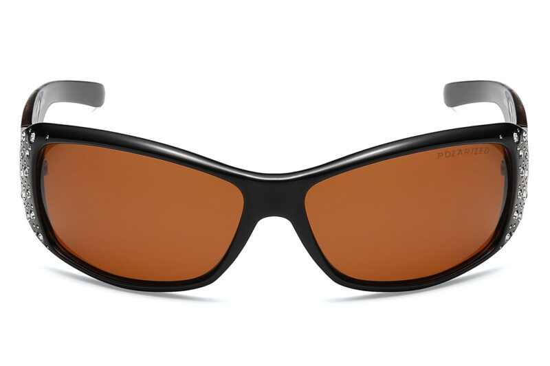 G237APRP - Women's Animal Print Polarized Sunglasses w/ Rhinestone - Image 6