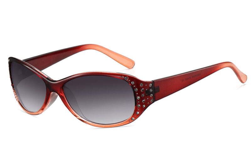 G262RGR - Women's Rectangular Sunglasses w/ Rhinestone