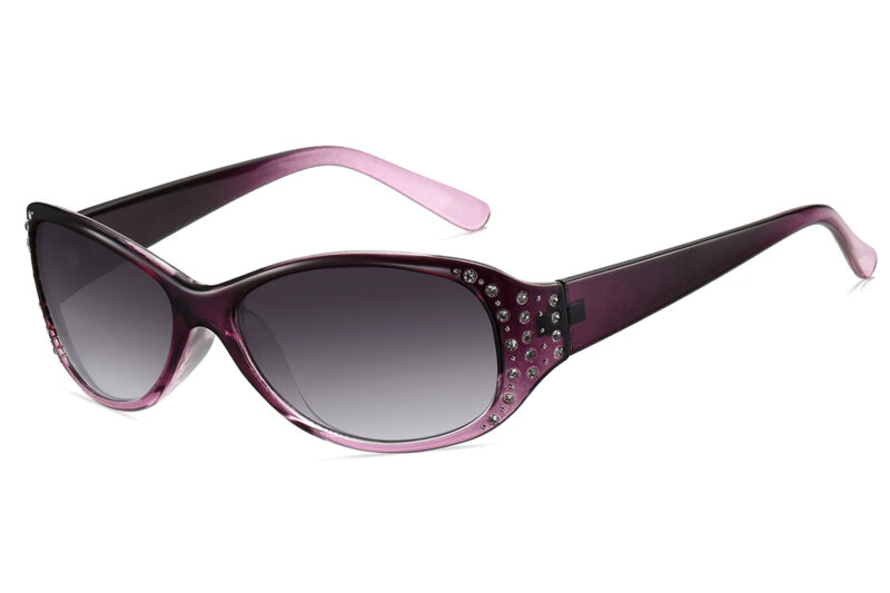 G262RGR - Women's Rectangular Sunglasses w/ Rhinestone - Image 3