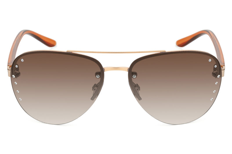 G564RGR - Women's Aviator Rhinestone Sunglasses - Image 2