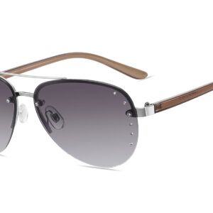 G564RGR - Women's Aviator Rhinestone Sunglasses - Image 3
