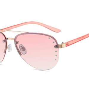 G564RGR - Women's Aviator Rhinestone Sunglasses - Image 7