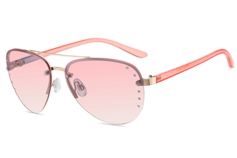 G564RGR - Women's Aviator Rhinestone Sunglasses - Image 7