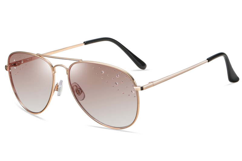 G566RGR - Women's Aviator Rhinestone Sunglasses