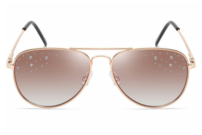 G566RGR - Women's Aviator Rhinestone Sunglasses - Image 2