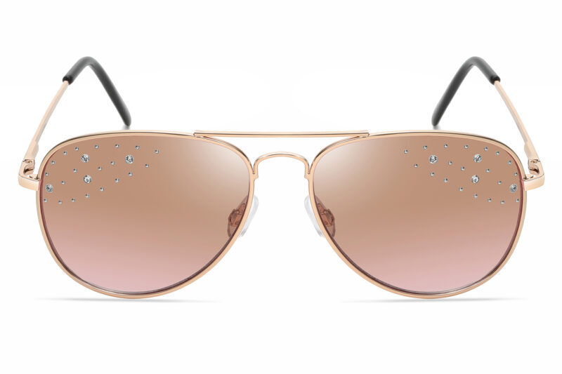 G566RGR - Women's Aviator Rhinestone Sunglasses - Image 4