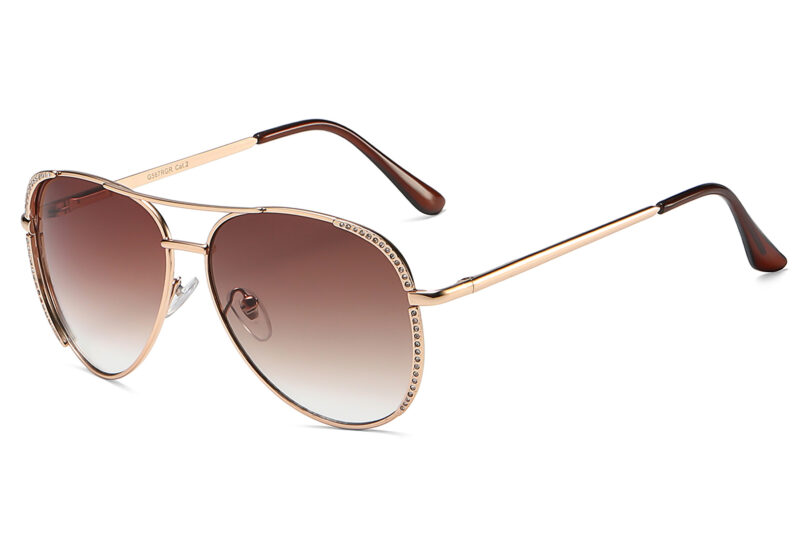 G567RGR - Women's Aviator Rhinestone Sunglasses