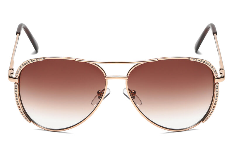 G567RGR - Women's Aviator Rhinestone Sunglasses - Image 2