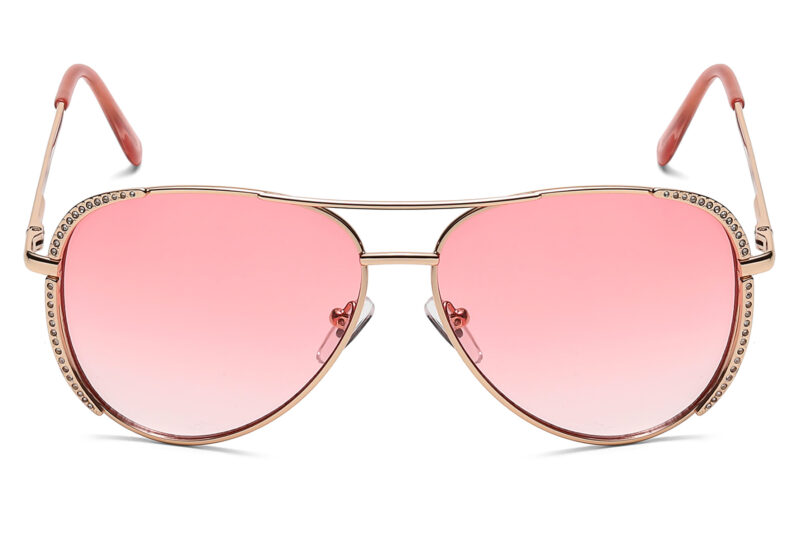G567RGR - Women's Aviator Rhinestone Sunglasses - Image 4