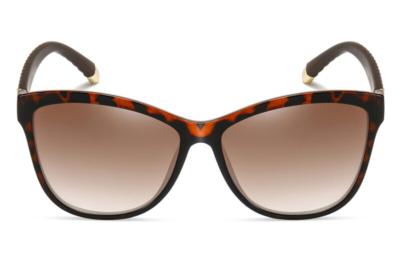 G635GR - Women's Squared Cat-Eye Stitched Sunglasses - Image 4