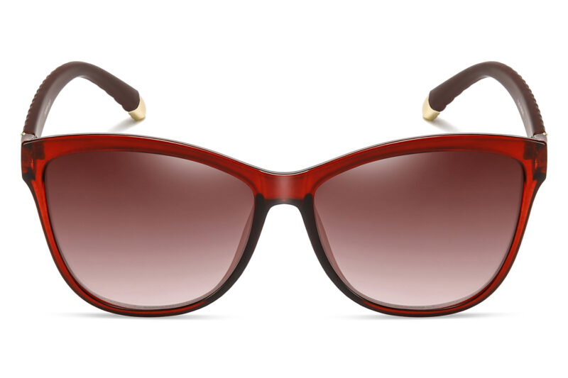 G635GR - Women's Squared Cat-Eye Stitched Sunglasses - Image 10