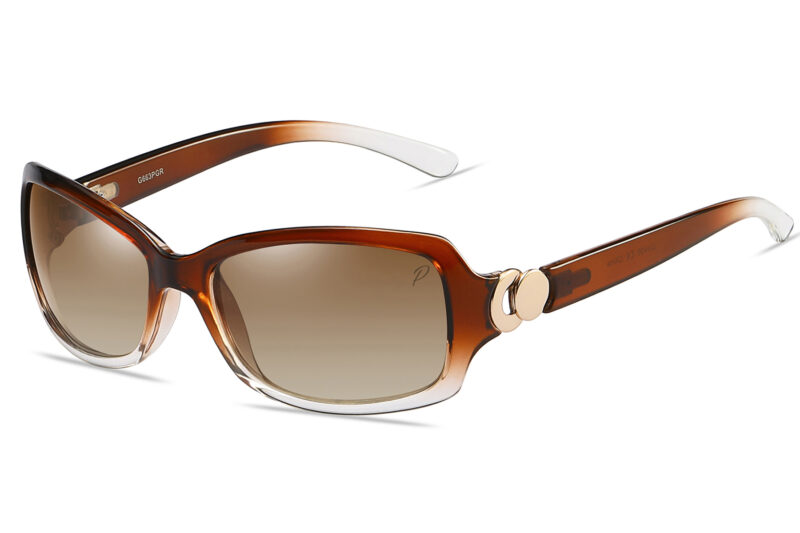 G663PGR - Women's Square Silhouette Polarized Sunglasses - Image 5