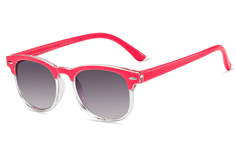 K016GR - Kids Brow Line Sunglasses for Boys & Girls - Image 7