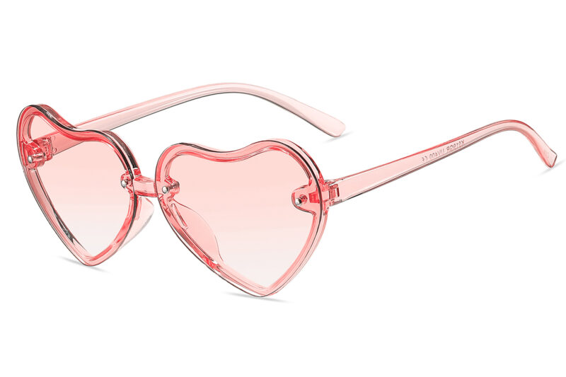 K019GR - Kids Heart-Shaped Sunglasses for Girls