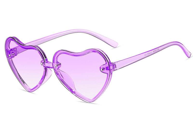 K019GR - Kids Heart-Shaped Sunglasses for Girls - Image 3